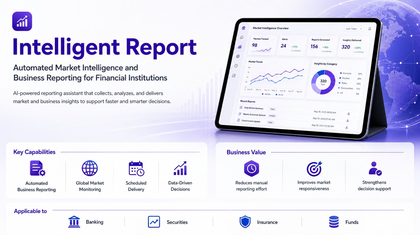Intelligent Report: Automated Market Intelligence and Business Reporting for Financial Institutions